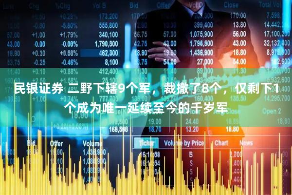 民银证券 二野下辖9个军，裁撤了8个，仅剩下1个成为唯一延续至今的千岁军
